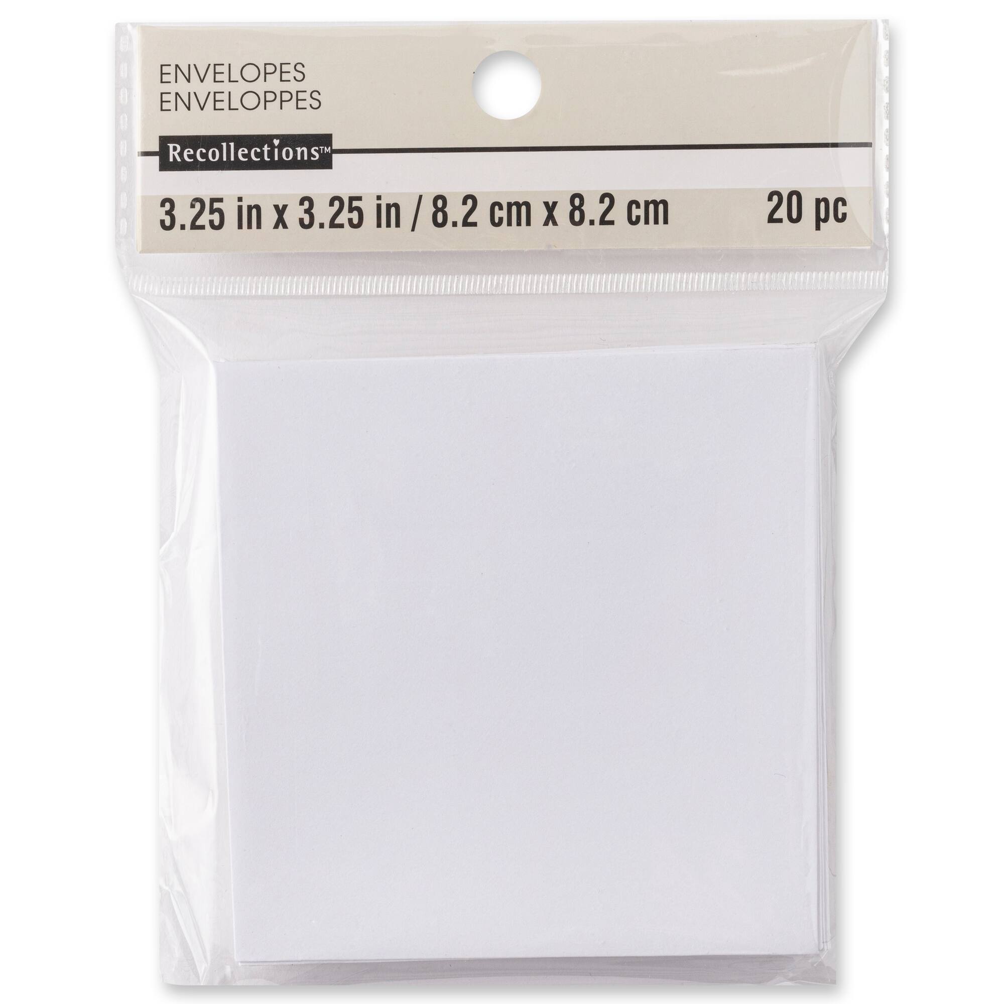White Blank Envelopes by Recollections™, 3.25" x 3.25"